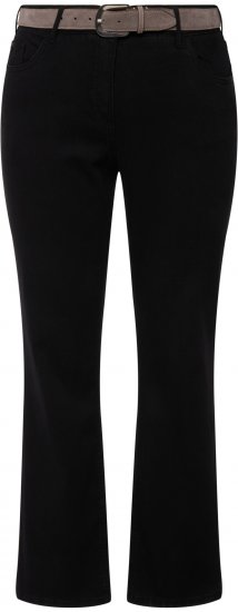 Ulla Popken Straight Leg Mandy Fit Stretch Jeans Black - Džinsi & Bikses Lielos Izmēros – Plus Size - 