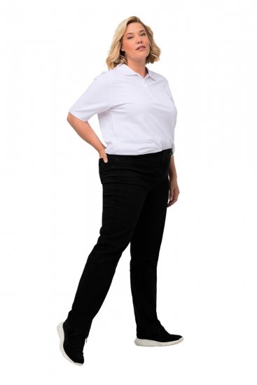 Ulla Popken Straight Leg Mandy Fit Stretch Jeans Black - Džinsi - Sieviešu džinsi lielos izmēros