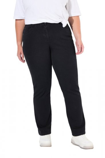Ulla Popken Straight Leg Mandy Fit Stretch Jeans Black - Džinsi - Sieviešu džinsi lielos izmēros