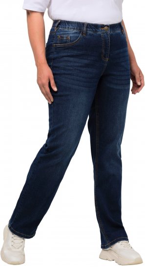 Ulla Popken Straight Leg Mandy Fit Stretch Jeans Blue Denim - Džinsi & Bikses Lielos Izmēros – Plus Size - 