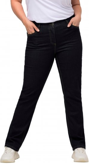Ulla Popken Straight Leg Mandy Fit Stretch Jeans Dark Blue Denim - Džinsi & Bikses Lielos Izmēros – Plus Size - 