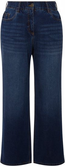 Ulla Popken Mary Fit Wide Leg Stretch Jeans Blue Denim - Džinsi & Bikses Lielos Izmēros – Plus Size - 