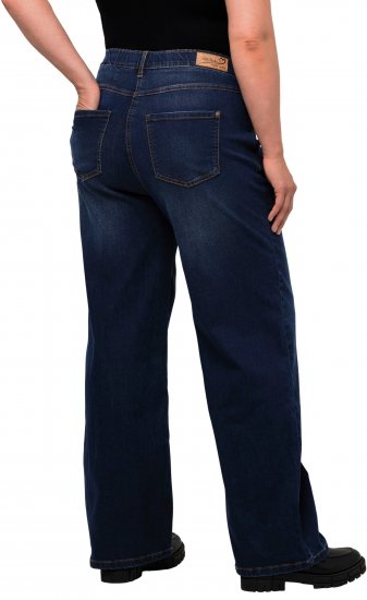 Ulla Popken Mary Fit Wide Leg Stretch Jeans Blue Denim - Džinsi & Bikses Lielos Izmēros – Plus Size - 