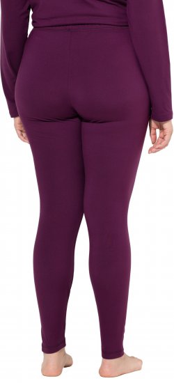 Ulla Popken Quick Dry Moisture Wicking Stretch Ski Leggings Grape Red - Džinsi & Bikses Lielos Izmēros – Plus Size - 