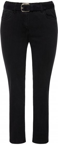 Ulla Popken Stretch Sarah Fit Skinny Jeans Black - Džinsi & Bikses Lielos Izmēros – Plus Size - 
