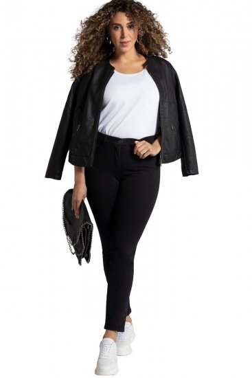 Ulla Popken Stretch Sarah Fit Skinny Jeans Black - Džinsi - Sieviešu džinsi lielos izmēros