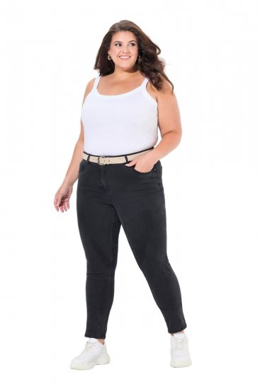 Ulla Popken Stretch Sarah Fit Skinny Jeans Black - Džinsi - Sieviešu džinsi lielos izmēros