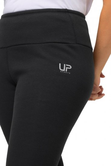 Ulla Popken Faux Fur Lined Stretch Leggings Black - Bikses - Lielo izmēru bikses sievietēm