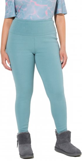 Ulla Popken Faux Fur Lined Stretch Leggings Ice Green - Džinsi & Bikses Lielos Izmēros – Plus Size - 