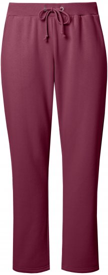 Ulla Popken Basic Drawstring Elastic Waist Cotton Blend Joggers Dark Berry - Džinsi & Bikses Lielos Izmēros – Plus Size - 