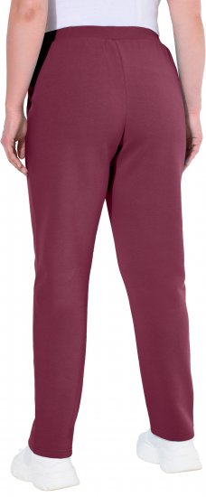 Ulla Popken Basic Drawstring Elastic Waist Cotton Blend Joggers Dark Berry - Džinsi & Bikses Lielos Izmēros – Plus Size - 