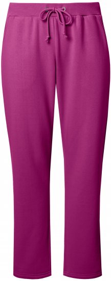 Ulla Popken Basic Drawstring Elastic Waist Cotton Blend Joggers Berry - Džinsi & Bikses Lielos Izmēros – Plus Size - 