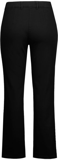 Ulla Popken Basic Mony Tapered Leg Stretch Pants Black - Džinsi & Bikses Lielos Izmēros – Plus Size - 