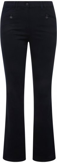 Ulla Popken Basic Mony Tapered Leg Stretch Pants Navy - Džinsi & Bikses Lielos Izmēros – Plus Size - 