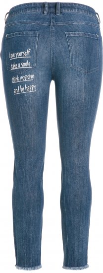 Ulla Popken Positive Thoughts Slim Leg Sarah Fit Stretch Jeans Blue Denim - SIEVIEŠU APĢĒRBS 40-66 - 
