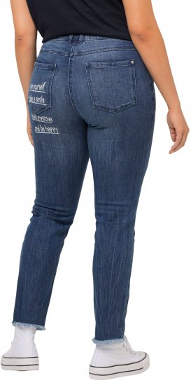Ulla Popken Positive Thoughts Slim Leg Sarah Fit Stretch Jeans Blue Denim - SIEVIEŠU APĢĒRBS 40-66 - 