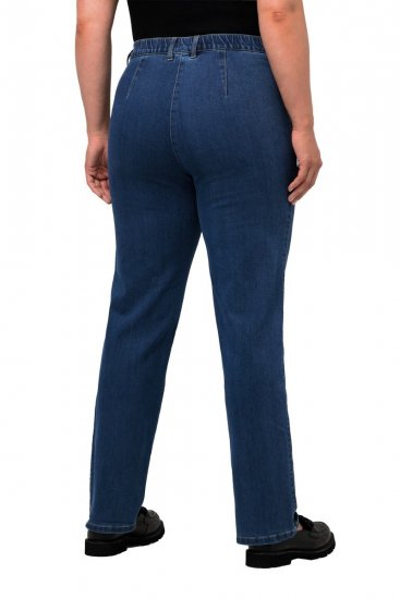 Ulla Popken Mony Elastic Waist Zip Pocket Jeans Blue Denim - Džinsi - Sieviešu džinsi lielos izmēros