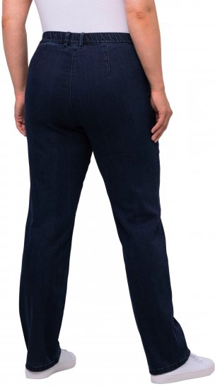 Ulla Popken Mony Elastic Waist Zip Pocket Jeans Dark Blue Denim - Džinsi & Bikses Lielos Izmēros – Plus Size - 