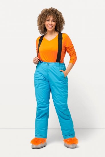 Ulla Popken Thermal Triple-Function Pants Bright Turquoise - Bikses - Lielo izmēru bikses sievietēm