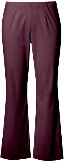 Ulla Popken Bengaline Elastic Waist Thermal Pants Aubergine - Džinsi & Bikses Lielos Izmēros – Plus Size - 