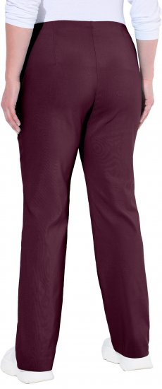 Ulla Popken Bengaline Elastic Waist Thermal Pants Aubergine - Džinsi & Bikses Lielos Izmēros – Plus Size - 