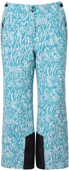 Ulla Popken Floral Print Ski Pants Ice Green - Džinsi & Bikses Lielos Izmēros – Plus Size - 