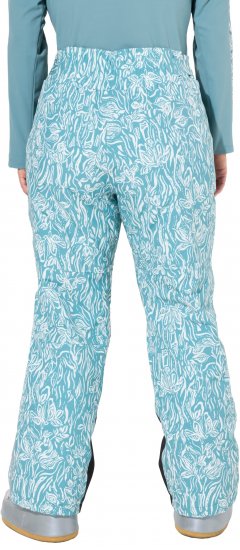 Ulla Popken Floral Print Ski Pants Ice Green - Džinsi & Bikses Lielos Izmēros – Plus Size - 