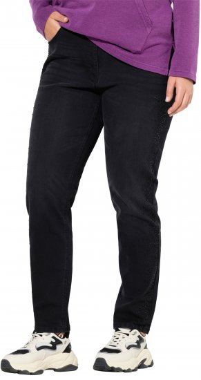 Ulla Popken Rhinestone Detail Stretch Fit Jeans Black - Džinsi & Bikses Lielos Izmēros – Plus Size - 