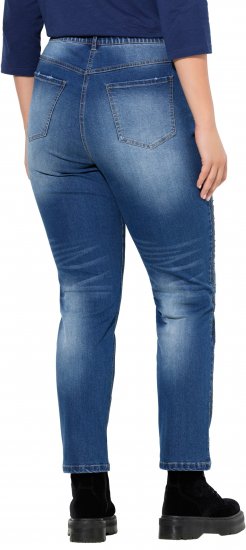 Ulla Popken Rhinestone Detail Stretch Fit Jeans Denim Blue - Džinsi & Bikses Lielos Izmēros – Plus Size - 