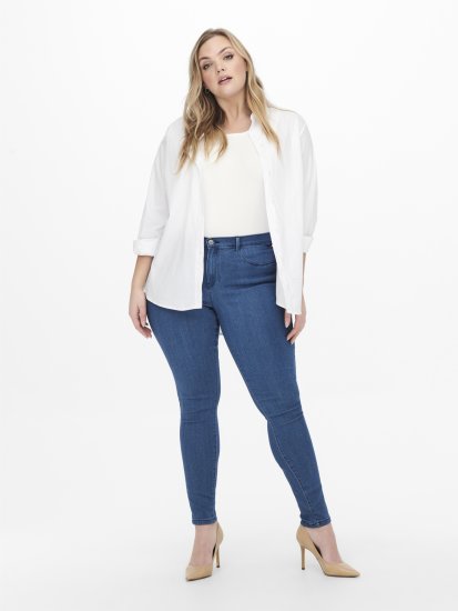 Only Carmakoma Thunder Life Skinny Fit Jeans Blue Denim - Džinsi & Bikses Lielos Izmēros – Plus Size - 