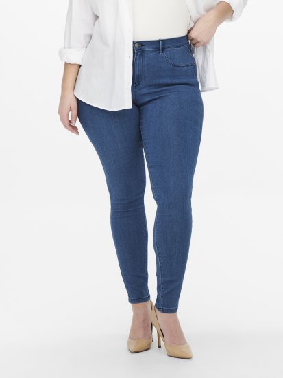 Only Carmakoma Thunder Life Skinny Fit Jeans Blue Denim - Džinsi & Bikses Lielos Izmēros – Plus Size - 