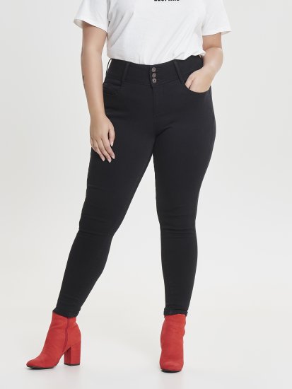 Only Carmakoma Anna Life Skinny Jeans Black - Džinsi - 