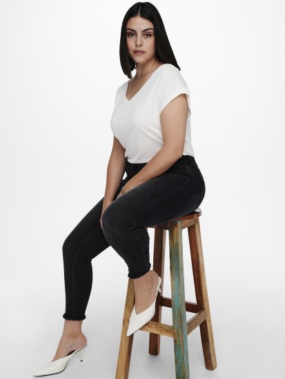 Only Carmakoma Willy Skinny Fit Jeans Black - Džinsi - 