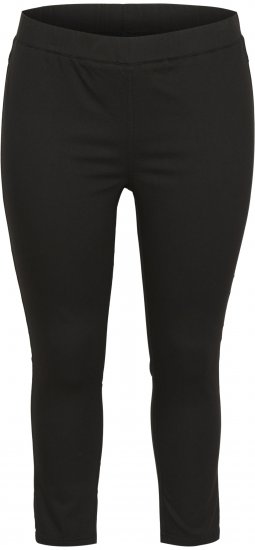 Kaffe Curve Ana Saīsinātas Twill Jeggings Dziļi melna - Džinsi & Bikses Lielos Izmēros – Plus Size - 