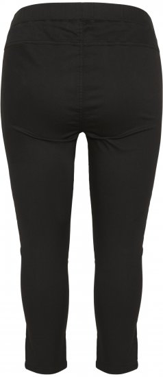 Kaffe Curve Ana Saīsinātas Twill Jeggings Dziļi melna - Džinsi & Bikses Lielos Izmēros – Plus Size - 