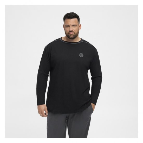 North Latitude Py Jersey O-Neck Long Sleeve Black - Lielo vīriešu t-krekli ar garām piedurknēm - Lielo vīriešu t-krekli ar garām piedurknēm