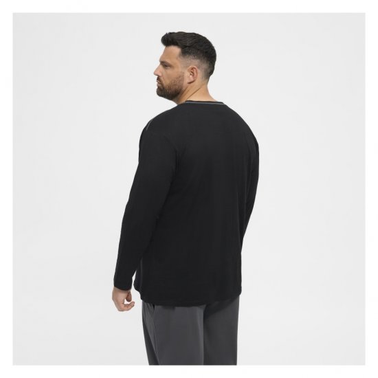 North Latitude Py Jersey O-Neck Long Sleeve Black - Lielo vīriešu t-krekli ar garām piedurknēm - Lielo vīriešu t-krekli ar garām piedurknēm