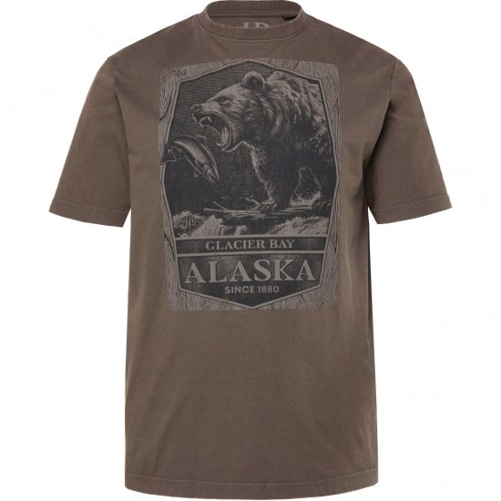 JP1880 T-Shirt Short Sleeve Alaska Dark Brown - T-krekli - T-krekli - 2XL-14XL