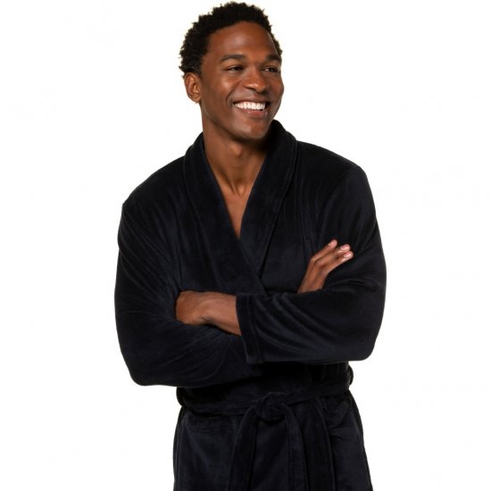 JP1880 Bathrobe with Spacious Patch Pockets Dark Navy - Apakšveļa un peldšorti - Apakšveļa - 2XL-8XL
