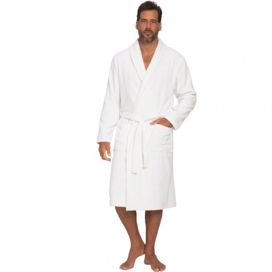 JP1880 Bathrobe Extra Soft Terry Cloth White - Apakšveļa un peldšorti - Apakšveļa - 2XL-8XL