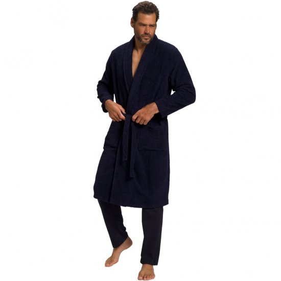 JP1880 Bathrobe Extra Soft Terry Cloth Dark Navy - Apakšveļa un peldšorti - Apakšveļa - 2XL-8XL