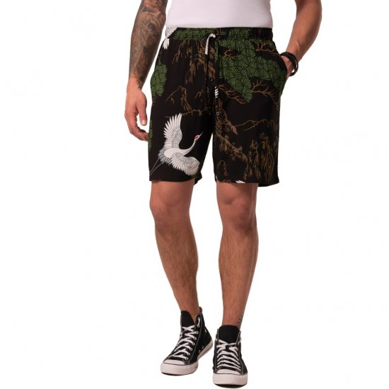 JP1880 Bermuda Shorts All-over Print Black - Šorti - Šorti - W40-W60