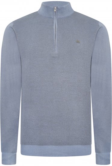 Kam Jeans 94 Knitted with 1/4 Zipper Sweater Powder Blue - Džemperi un džemperi ar kapuci - Džemperi - 2XL-14XL