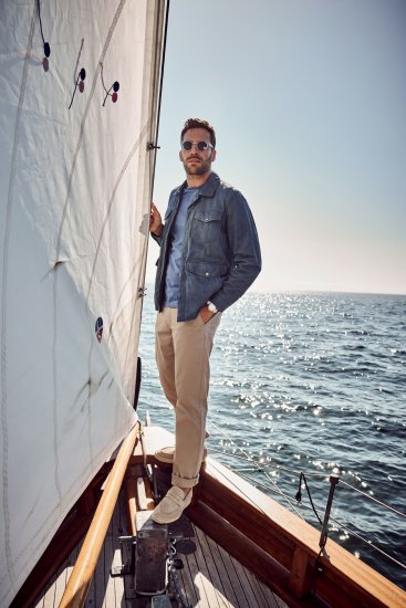 JP1880 Fine Lamb Leather Jacket Deep Sea Blue - Jakas & Lietus apģērbs - Jakas - 2XL-12XL