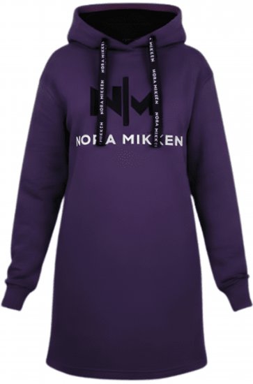Nora Mikken KADRI Long Hoodie Purple - Džemperi un džemperi ar kapuci - 