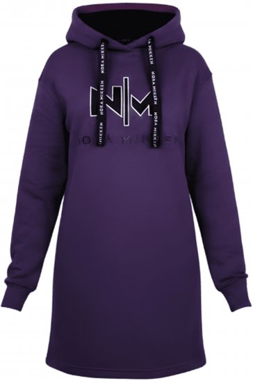 Nora Mikken KADRI WHITE Long Hoodie Purple - Džemperi un džemperi ar kapuci - 