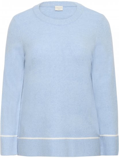 Kaffe Curve Jina Knit Pullover Powder Blue Melange - Adīti džemperi - 