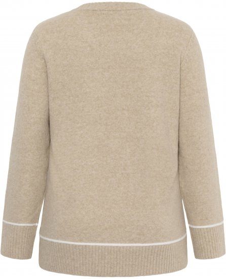 Kaffe Curve Jina Knit Pullover Feather Grey Melange - Adīti džemperi - 