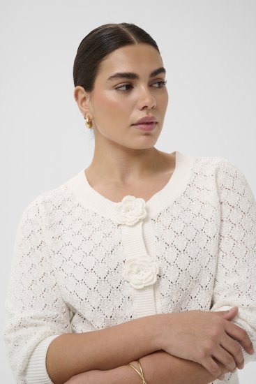 Kaffe Curve Kathrina Pullover White - Adīti džemperi - 