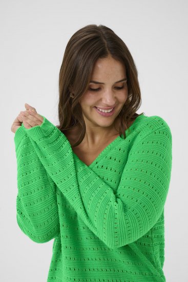Kaffe Curve Metty Pullover Bright Green - Adīti džemperi - 
